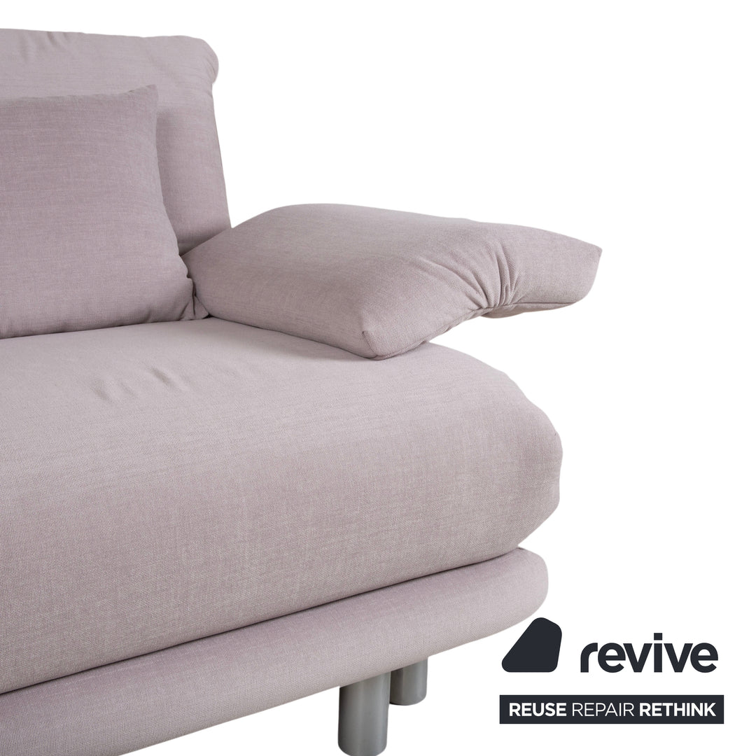 Ligne Roset Multy Tissu Canapé 3 places Gris fonction manuelle Canapé-lit Nouvelle housse MALOU 115