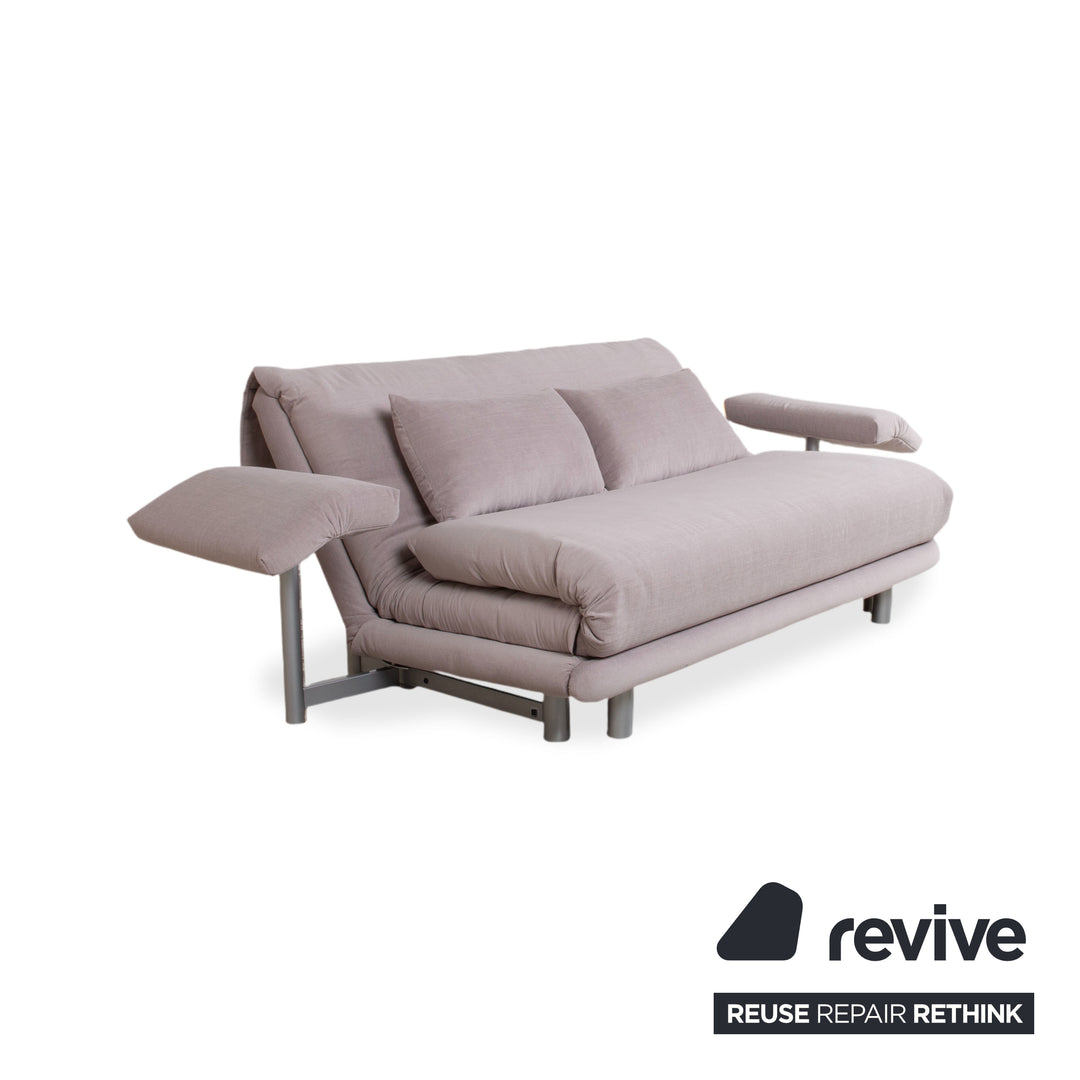 Ligne Roset Multy Stoff Dreisitzer Sofa Couch Grau manuelle Funktion Schlafsofa Neubezug MALOU 115