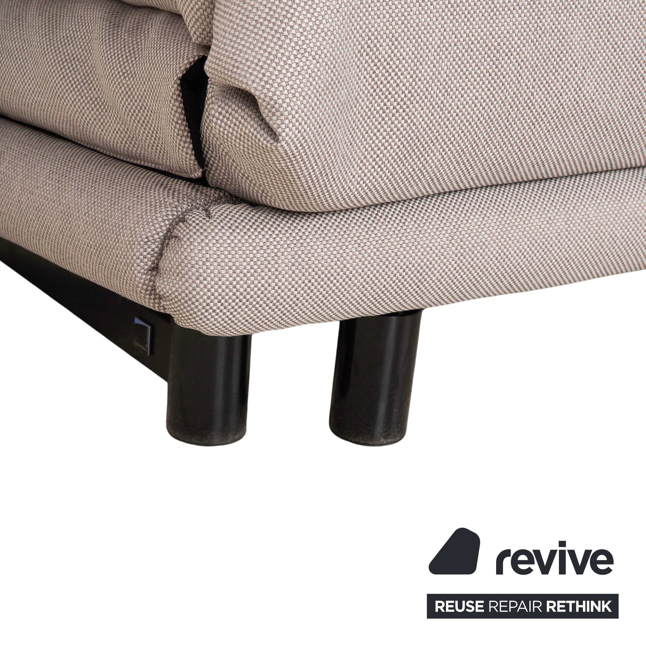 Ligne Roset Multy Dreisitzer Grau manuelle Schlaffunktion inkl. Armlehnen Sofa Couch Neubezug