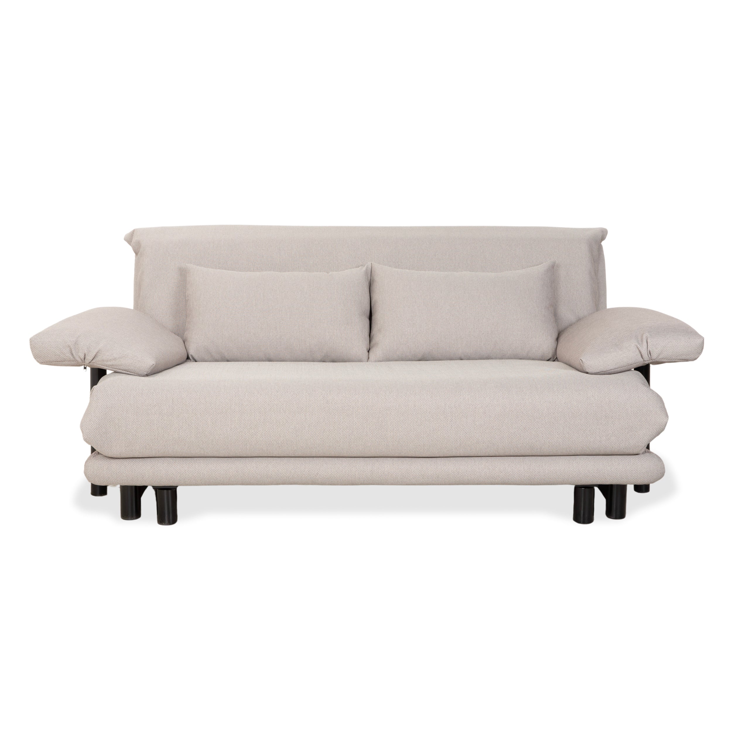 Ligne Roset Multy Dreisitzer Grau manuelle Schlaffunktion inkl. Armlehnen Sofa Couch Neubezug