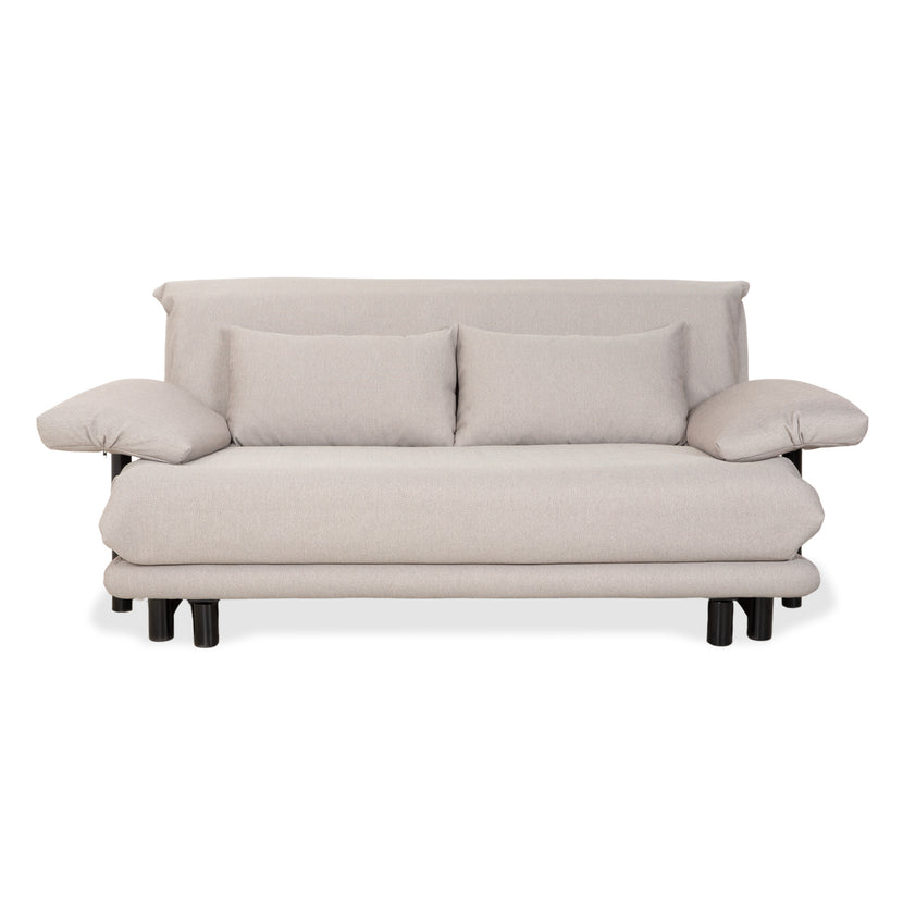 Ligne Roset Multy Dreisitzer Grau manuelle Schlaffunktion inkl. Armlehnen Sofa Couch Neubezug