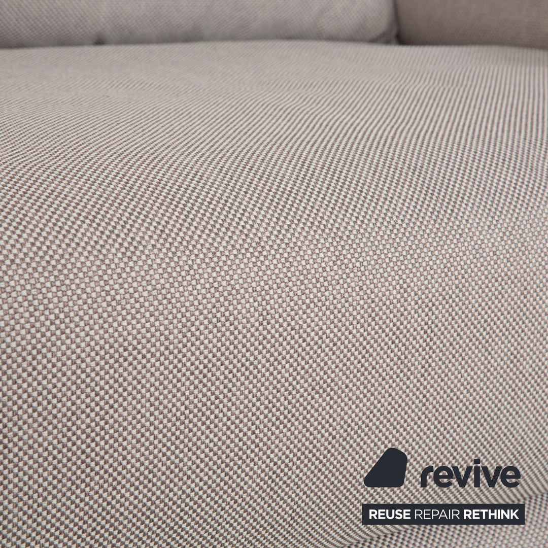 Ligne Roset Multy three-seater grey, manual sleeper function, including armrests, sofa couch, reupholstered