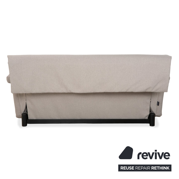 Ligne Roset Multy three-seater grey, manual sleeper function, including armrests, sofa couch, reupholstered