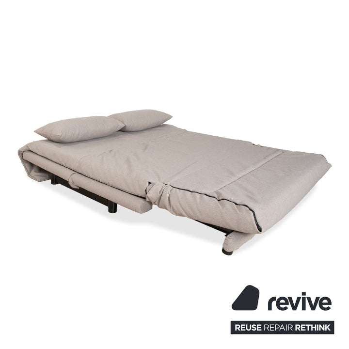 Ligne Roset Multy Dreisitzer Grau manuelle Schlaffunktion Sofa Couch Neubezug Gestell Schwarz