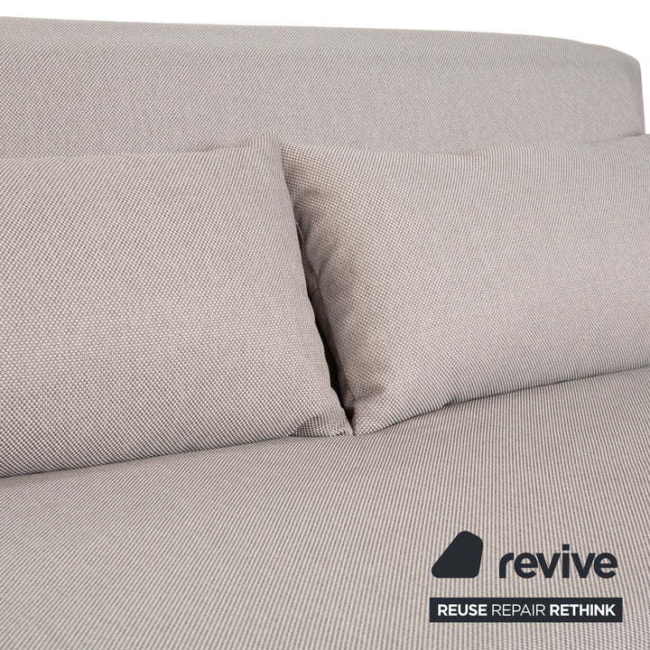 Ligne Roset Multy Dreisitzer Grau manuelle Schlaffunktion Sofa Couch Neubezug Gestell Schwarz