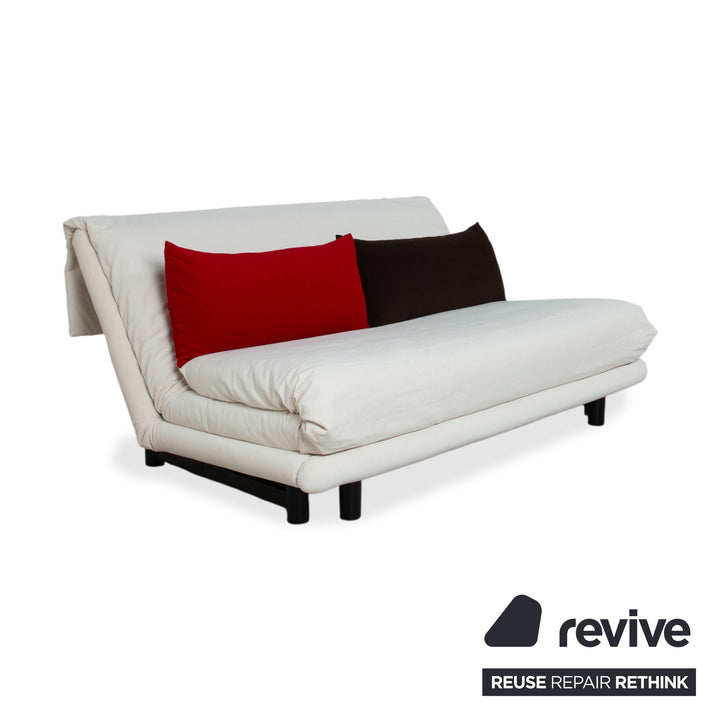 Canapé convertible trois places gris en tissu Ligne Roset Multy