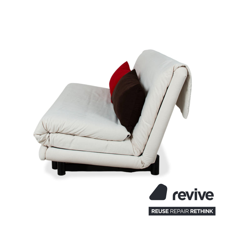 Canapé convertible trois places gris en tissu Ligne Roset Multy
