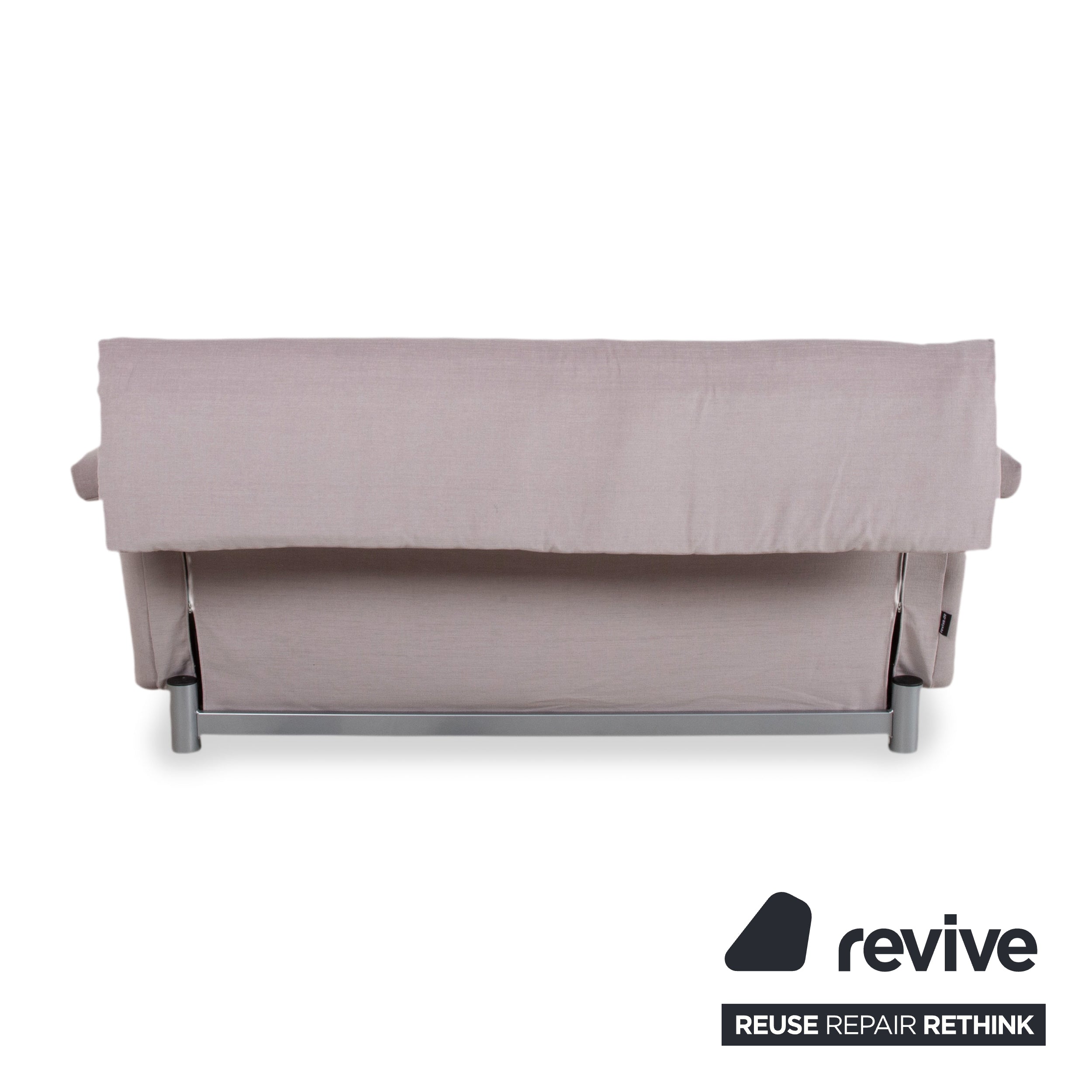 Ligne Roset Multy Fabric Three-Seater Sofa Grey Manual Function Sofa Bed Reupholstered MALOU 115