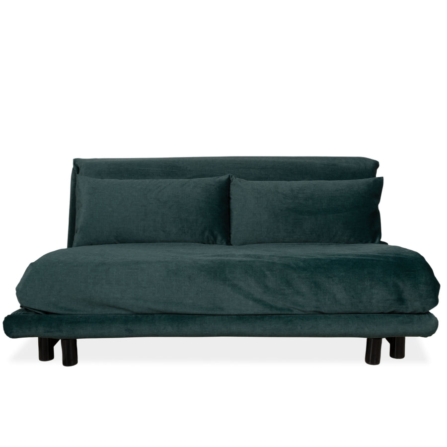 Ligne Roset Multy Canapé convertible trois places vert vert foncé microfibre canapé-lit canapé neuf revêtement structure noire