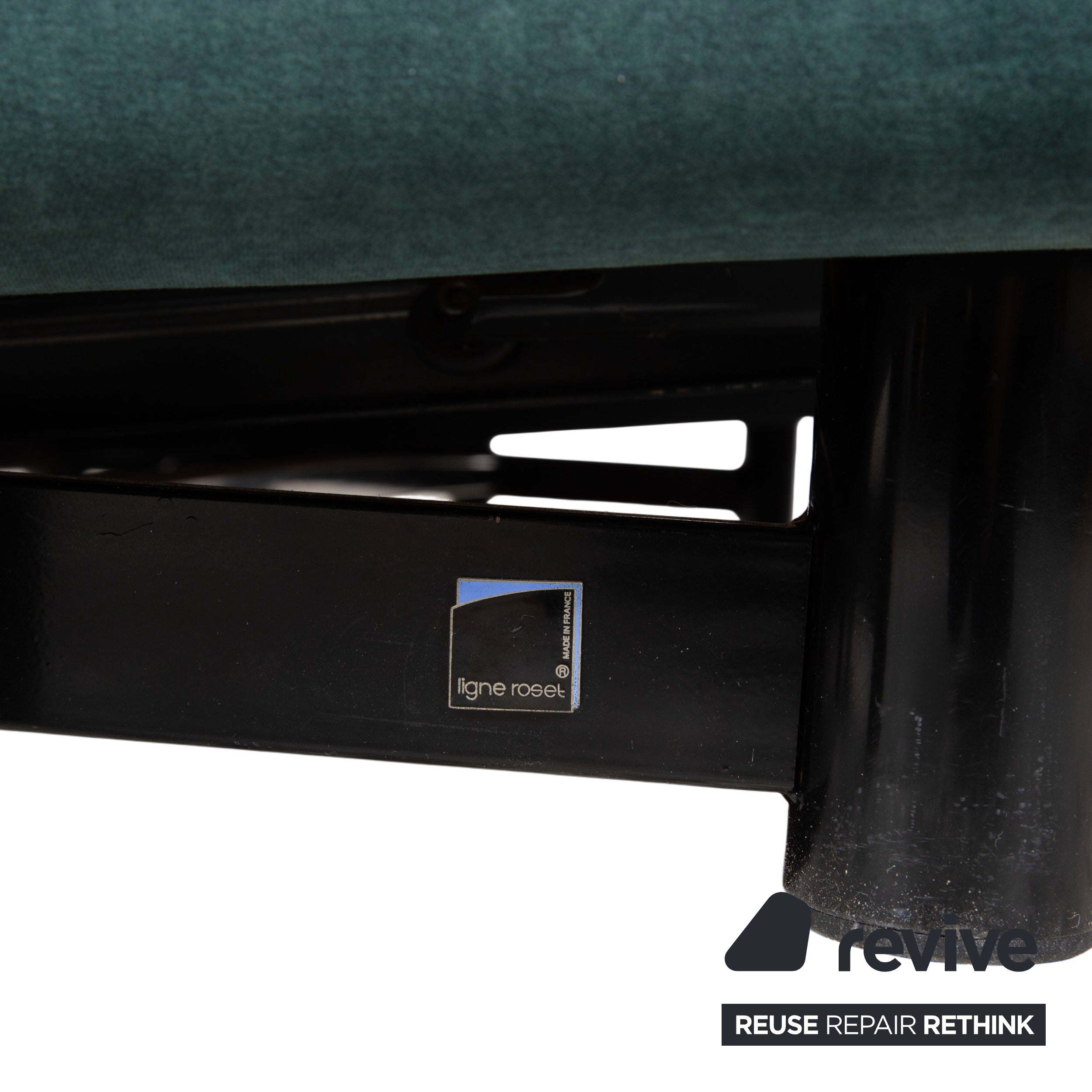 Ligne Roset Multy Canapé-lit 3 places vert avec accoudoirs, canapé, divan, housse neuve, piétement noir
