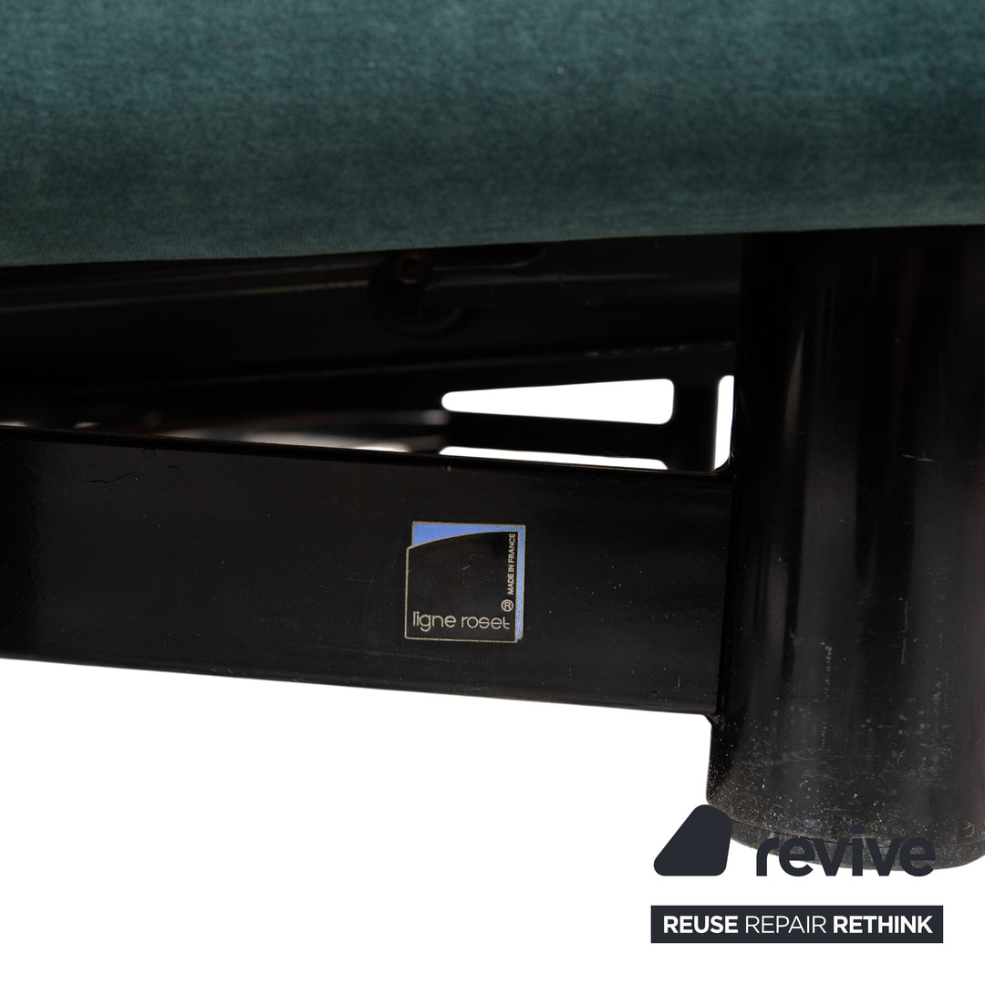 Ligne Roset Multy Dreisitzer Grün inkl. Armlehnen Schlafsofa Sofa Couch Neubezug Gestell Schwarz