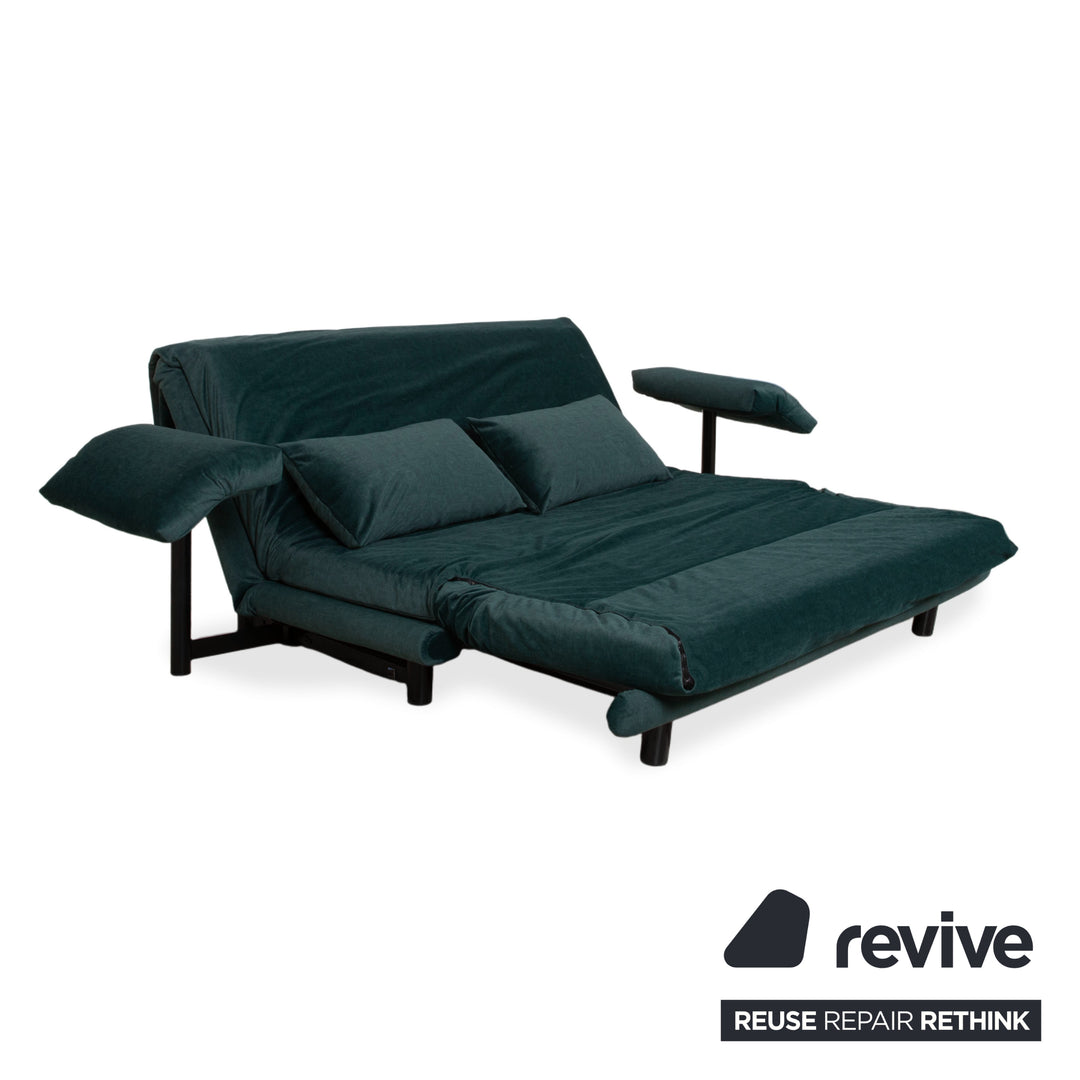 Ligne Roset Multy Dreisitzer Grün inkl. Armlehnen Schlafsofa Sofa Couch Neubezug Gestell Schwarz