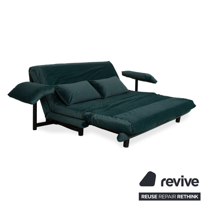 Ligne Roset Multy Dreisitzer Grün inkl. Armlehnen Schlafsofa Sofa Couch Neubezug Gestell Schwarz