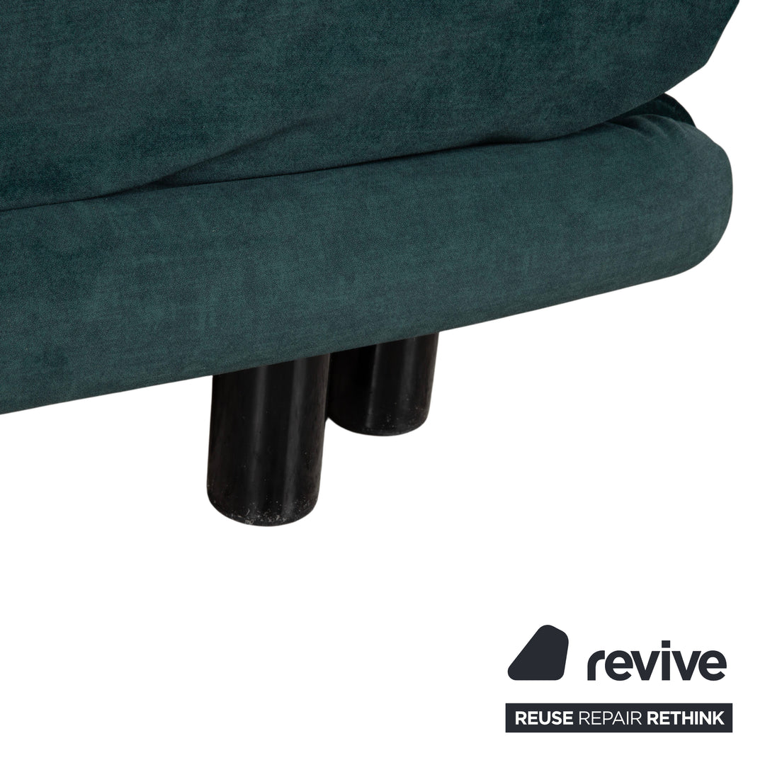 Ligne Roset Multy Dreisitzer Grün inkl. Armlehnen Schlafsofa Sofa Couch Neubezug Gestell Schwarz