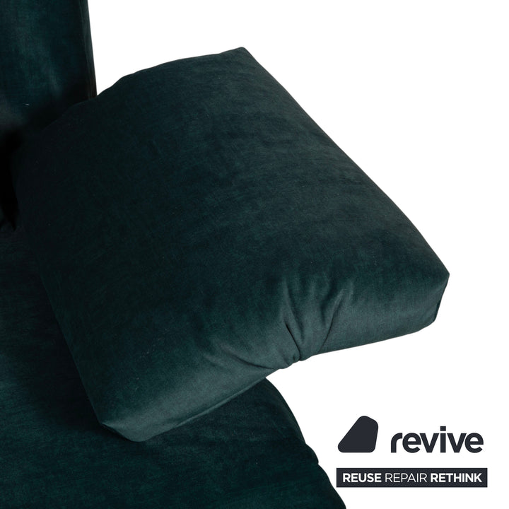 Ligne Roset Multy Dreisitzer Grün inkl. Armlehnen Schlafsofa Sofa Couch Neubezug Gestell Schwarz