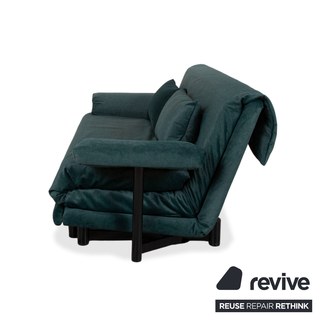 Ligne Roset Multy Dreisitzer Grün inkl. Armlehnen Schlafsofa Sofa Couch Neubezug Gestell Schwarz