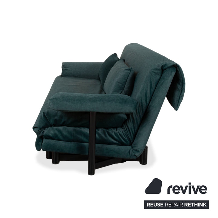 Ligne Roset Multy Dreisitzer Grün inkl. Armlehnen Schlafsofa Sofa Couch Neubezug Gestell Schwarz