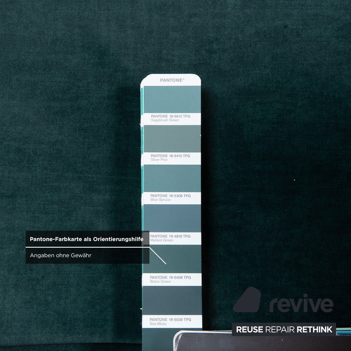 Ligne Roset Multy Dreisitzer Grün inkl. Armlehnen Schlafsofa Sofa Couch Neubezug Gestell Schwarz