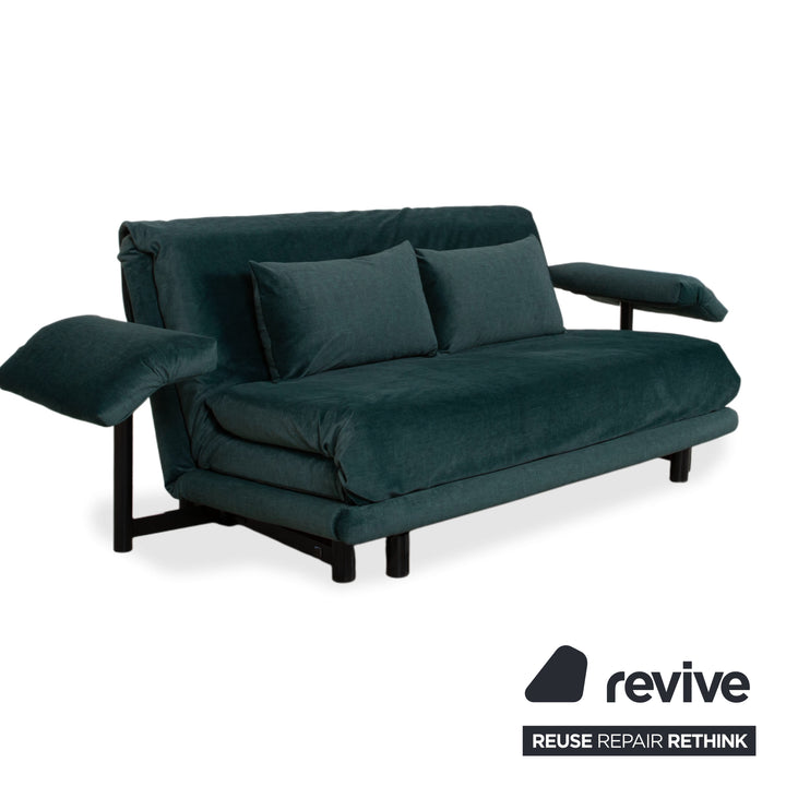 Ligne Roset Multy Dreisitzer Grün inkl. Armlehnen Schlafsofa Sofa Couch Neubezug Gestell Schwarz