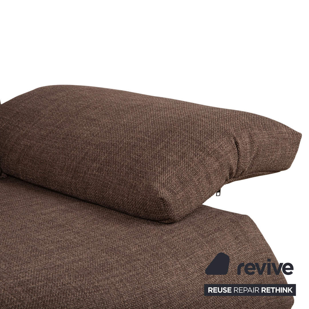 Ligne Roset Multy Trois Places Tissu Marron avec Accoudoirs Housse Neuve Fonction Manuelle Fonction Couchage Canapé Divan