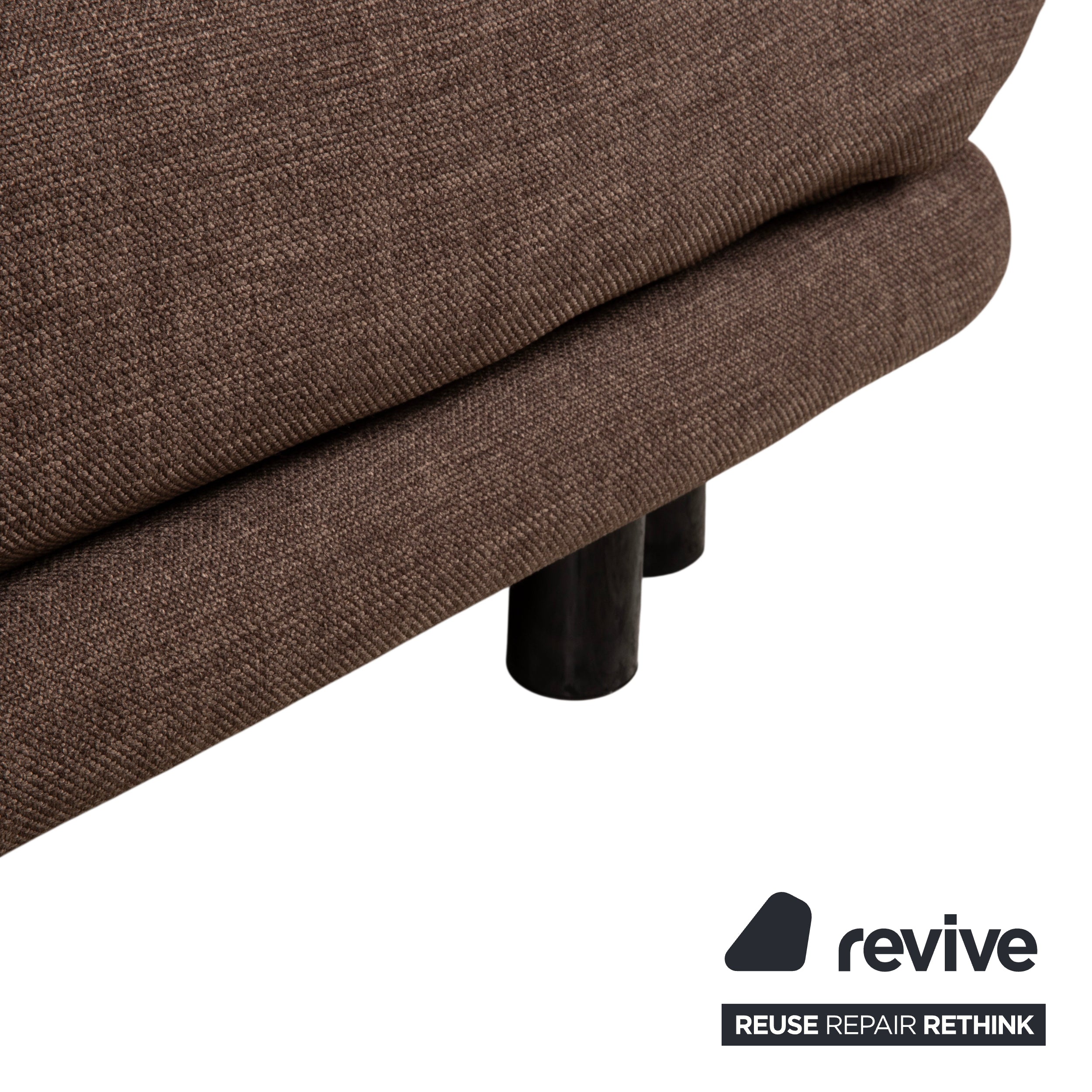 Ligne Roset Multy Dreisitzer Stoff Braun mit Armlehnen Neubezug manuelle Funktion Schlaffunktion Sofa Couch