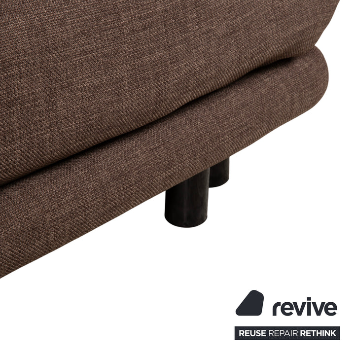 Ligne Roset Multy Trois Places Tissu Marron avec Accoudoirs Housse Neuve Fonction Manuelle Fonction Couchage Canapé Divan