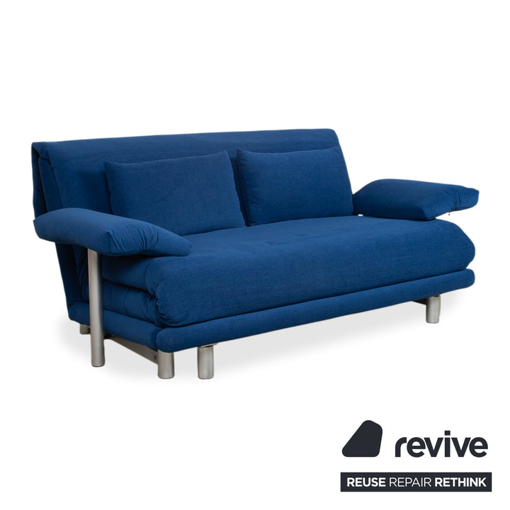 Ligne Roset Multy Dreisitzer Stoff Blau Aqua Neubezug MALOU 167 manuelle Funktion Schlaffunktion