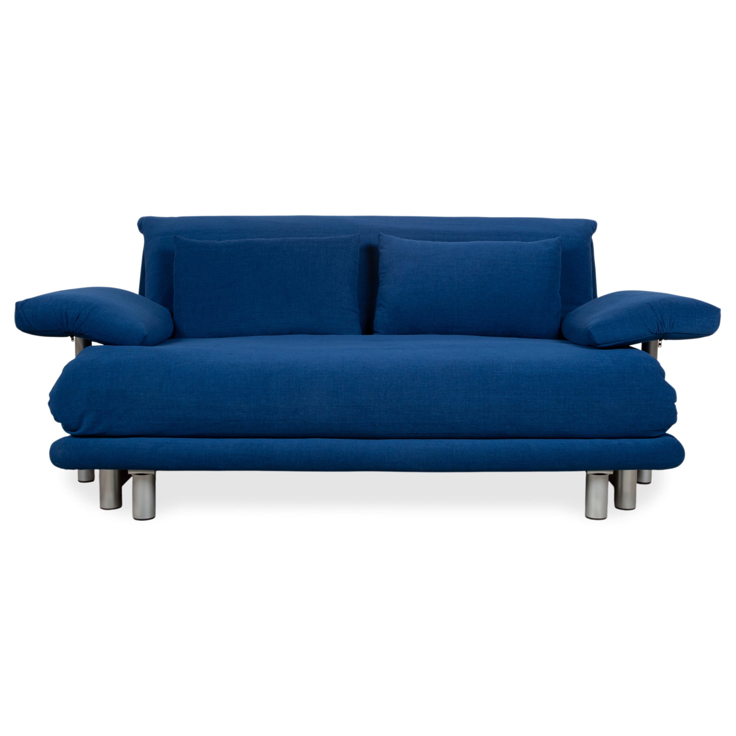 Ligne Roset Multy Dreisitzer Stoff Blau Aqua Neubezug MALOU 167 manuelle Funktion Schlaffunktion