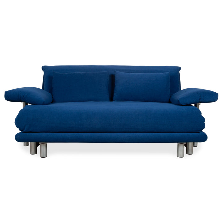 Ligne Roset Multy Dreisitzer Stoff Blau Aqua Neubezug MALOU 167 manuelle Funktion Schlaffunktion