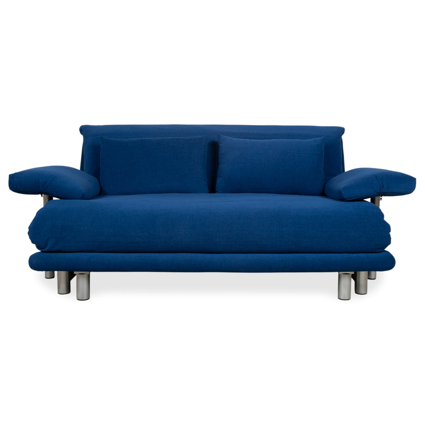 Ligne Roset Multy Dreisitzer Stoff Blau Aqua Neubezug MALOU 167 manuelle Funktion Schlaffunktion
