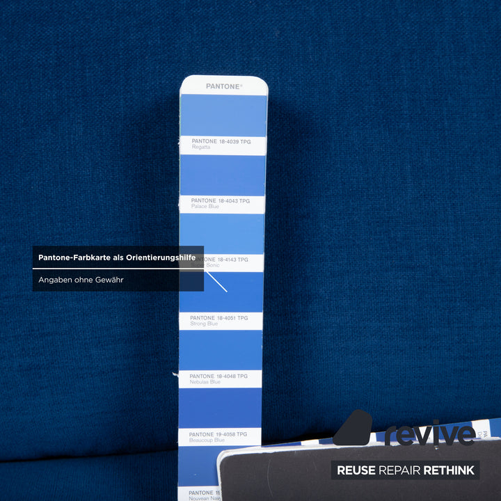 Ligne Roset Multy Dreisitzer Stoff Blau Aqua Neubezug MALOU 167 manuelle Funktion Schlaffunktion