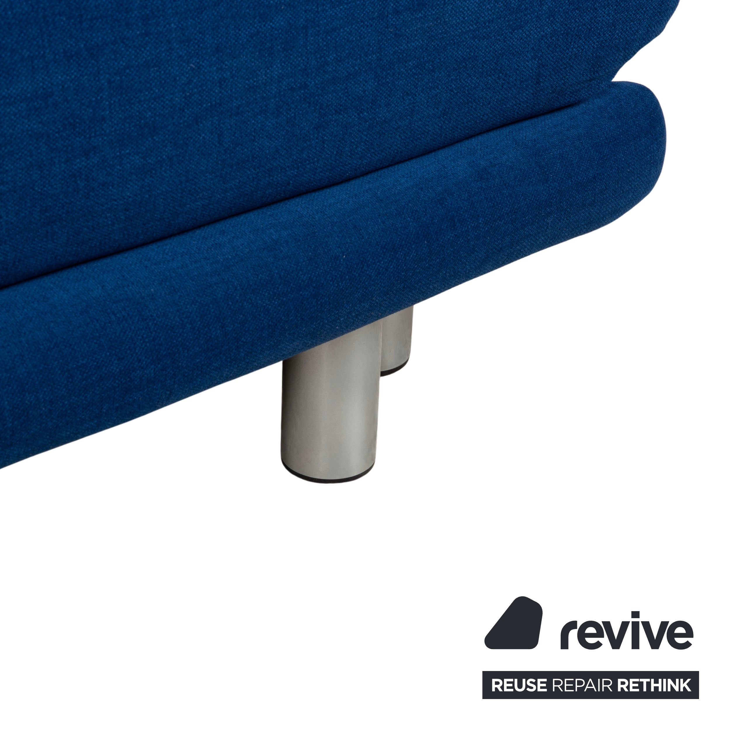 Ligne Roset Multy Dreisitzer Stoff Blau Aqua Neubezug MALOU 167 manuelle Funktion Schlaffunktion