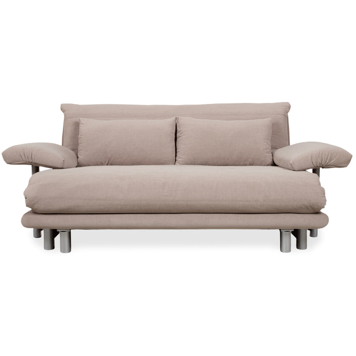 Ligne Roset Multy Stoff Grau Beige Dreisitzer Sofa Couch Schlafsofa manuelle Funktion Neubezug MALOU 174