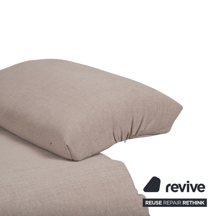 Ligne Roset Multy Stoff Grau Beige Dreisitzer Sofa Couch Schlafsofa manuelle Funktion Neubezug MALOU 174