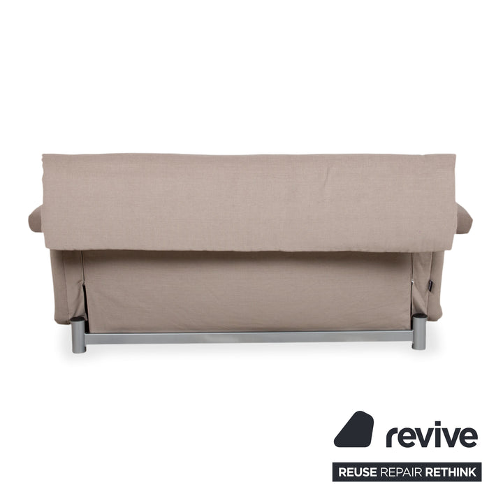 Ligne Roset Multy Stoff Grau Beige Dreisitzer Sofa Couch Schlafsofa manuelle Funktion Neubezug MALOU 174