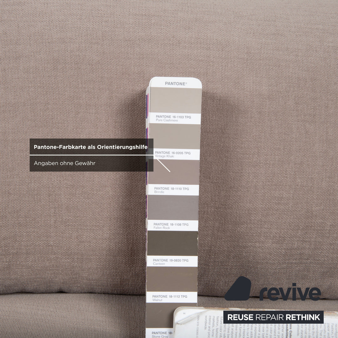 Ligne Roset Multy Stoff Grau Beige Dreisitzer Sofa Couch Schlafsofa manuelle Funktion Neubezug MALOU 174