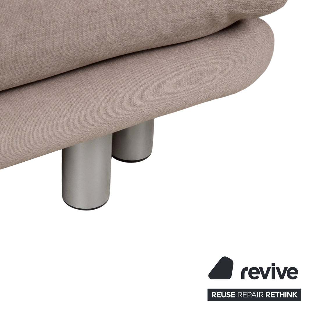 Ligne Roset Multy Stoff Grau Beige Dreisitzer Sofa Couch Schlafsofa manuelle Funktion Neubezug MALOU 174