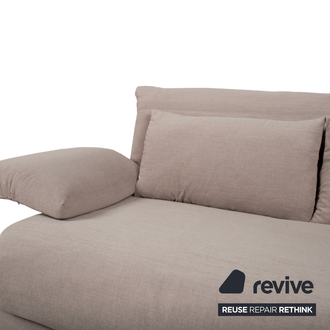 Ligne Roset Multy Stoff Grau Beige Dreisitzer Sofa Couch Schlafsofa manuelle Funktion Neubezug MALOU 174