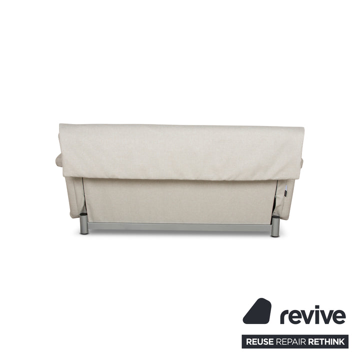 Ligne Roset Multy three-seater sofa bed grey beige fabric sofa couch manual sleeping function