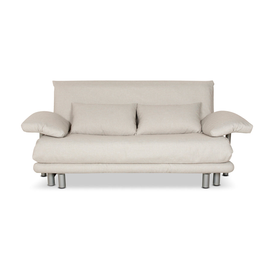 Ligne Roset Multy Dreisitzer Schlafsofa Grau Beige Stoff Sofa Couch manuelle Schlaffunktion