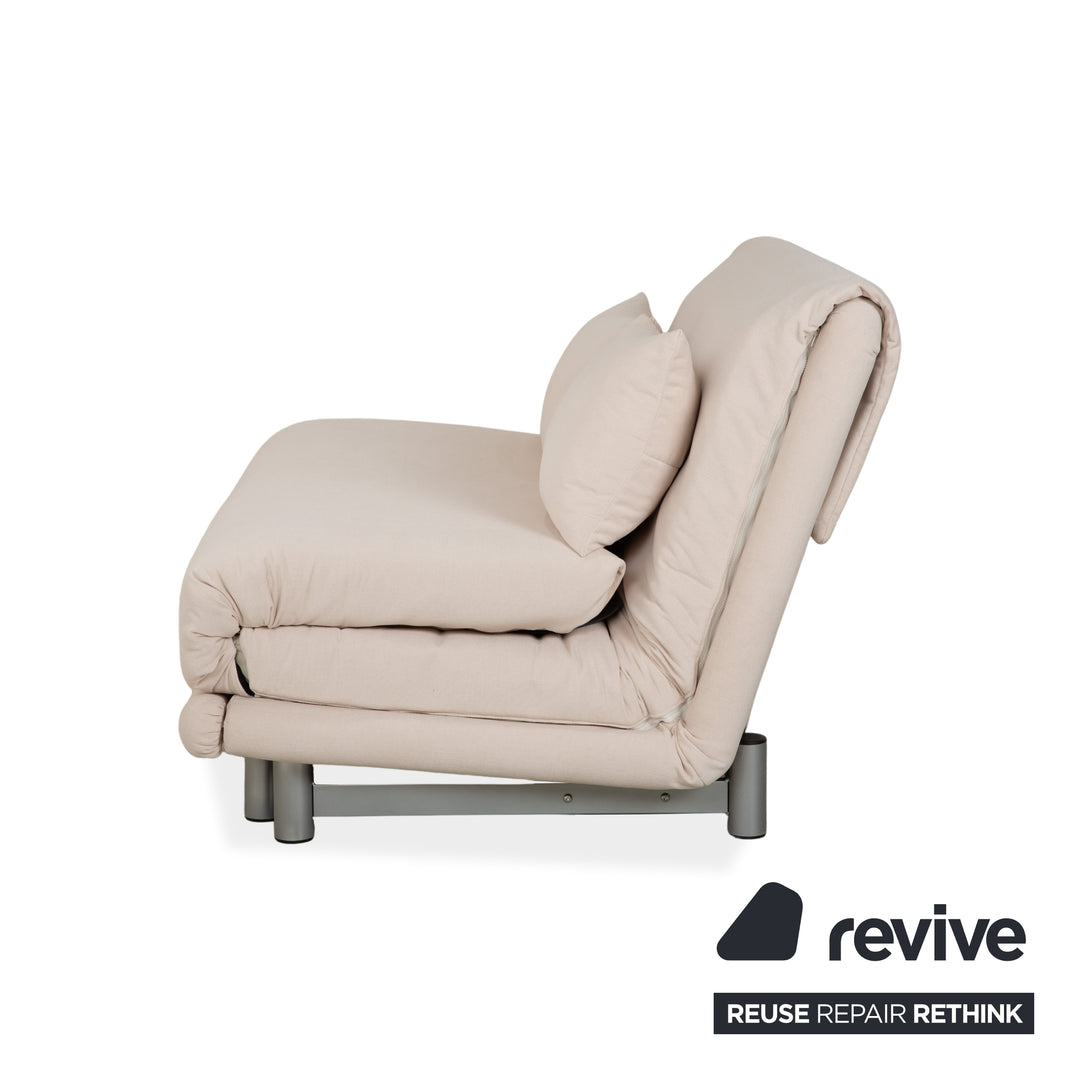 Ligne Roset Multy Dreisitzer Stoff Beige manuelle Schlaffunktion Sofa Couch Neubezug