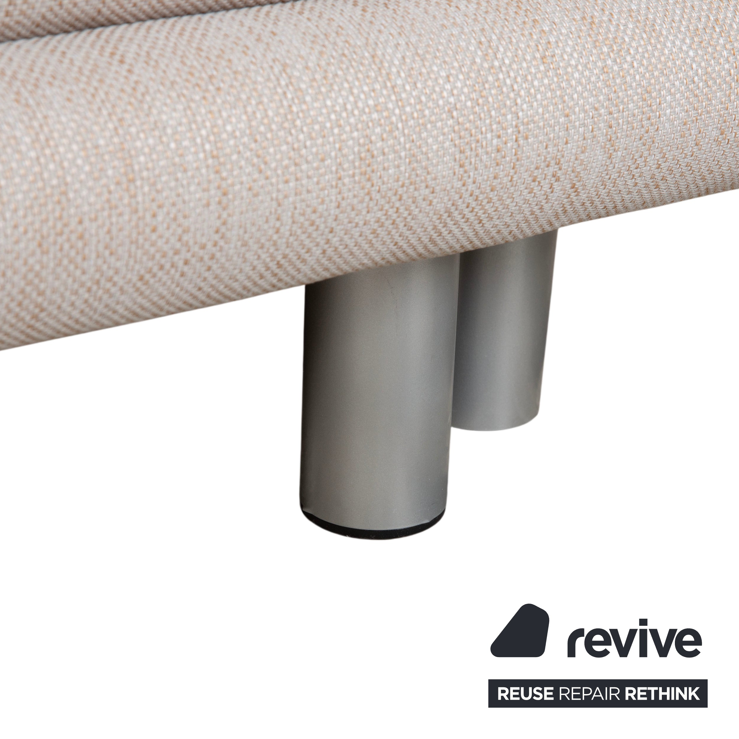 Ligne Roset Multy three-seater fabric beige manual sleeper function sofa couch reupholstery