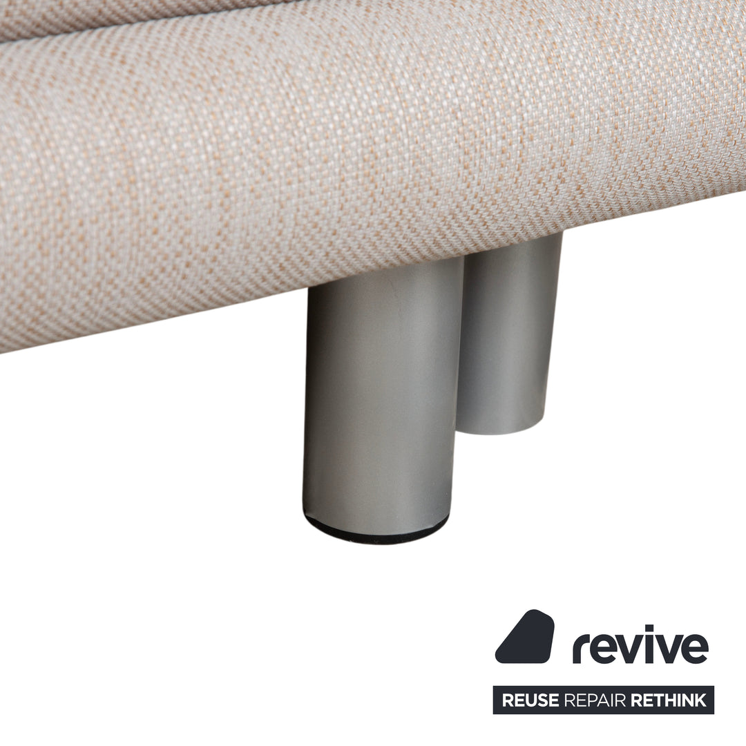 Ligne Roset Multy Dreisitzer Stoff Beige manuelle Schlaffunktion Sofa Couch Neubezug
