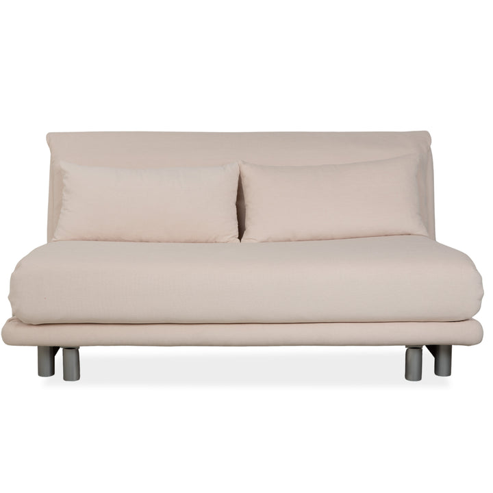 Ligne Roset Multy Dreisitzer Stoff Beige manuelle Schlaffunktion Sofa Couch Neubezug