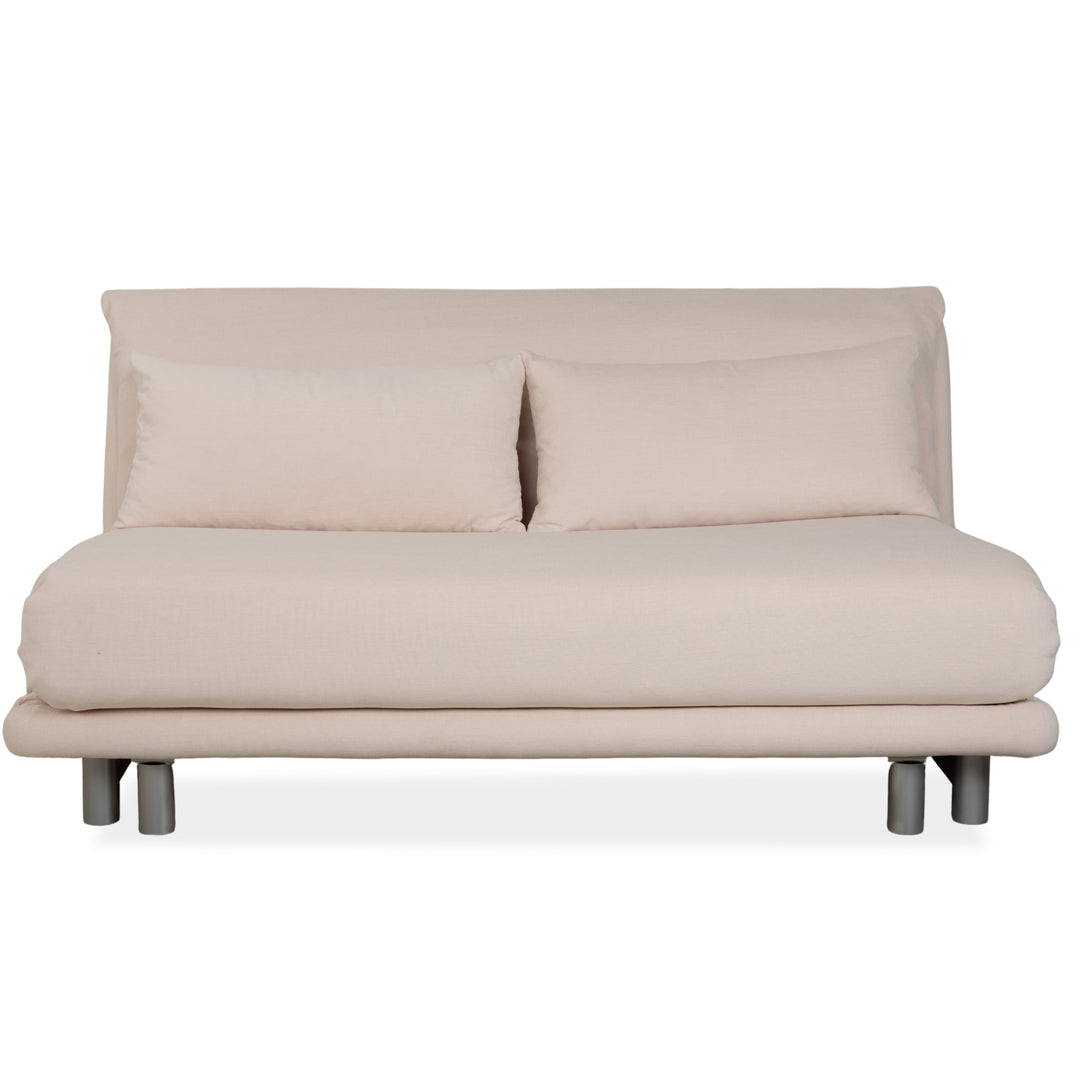 Ligne Roset Multy three-seater fabric beige manual sleeper function sofa couch reupholstery