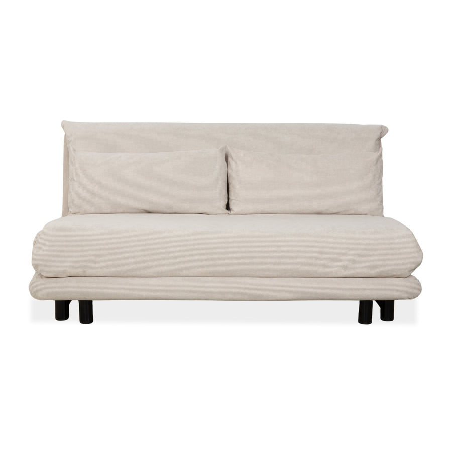 Ligne Roset Multy Dreisitzer Stoff Cord Creme Beige Weiß Schwarz manuelle Schlaffunktion Schlafsofa Neubezug