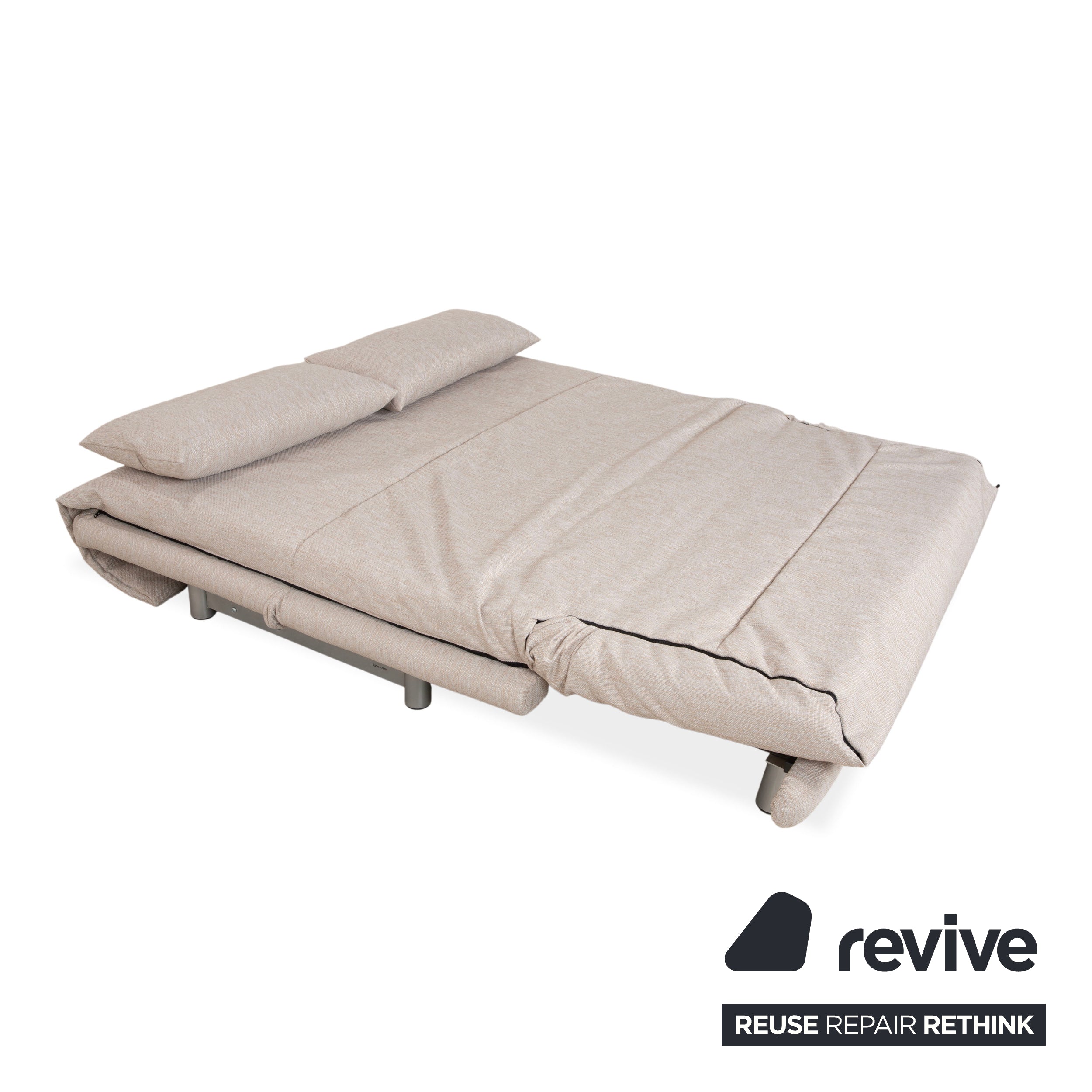 Ligne Roset Multy three-seater fabric beige manual sleeper function sofa couch reupholstery