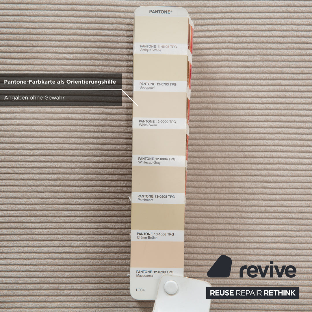 Ligne Roset Multy Dreisitzer Stoff Beige manuelle Schlaffunktion Sofa Couch Neubezug
