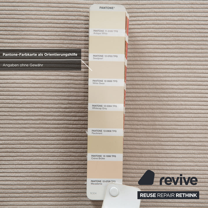 Ligne Roset Multy Dreisitzer Stoff Beige manuelle Schlaffunktion Sofa Couch Neubezug