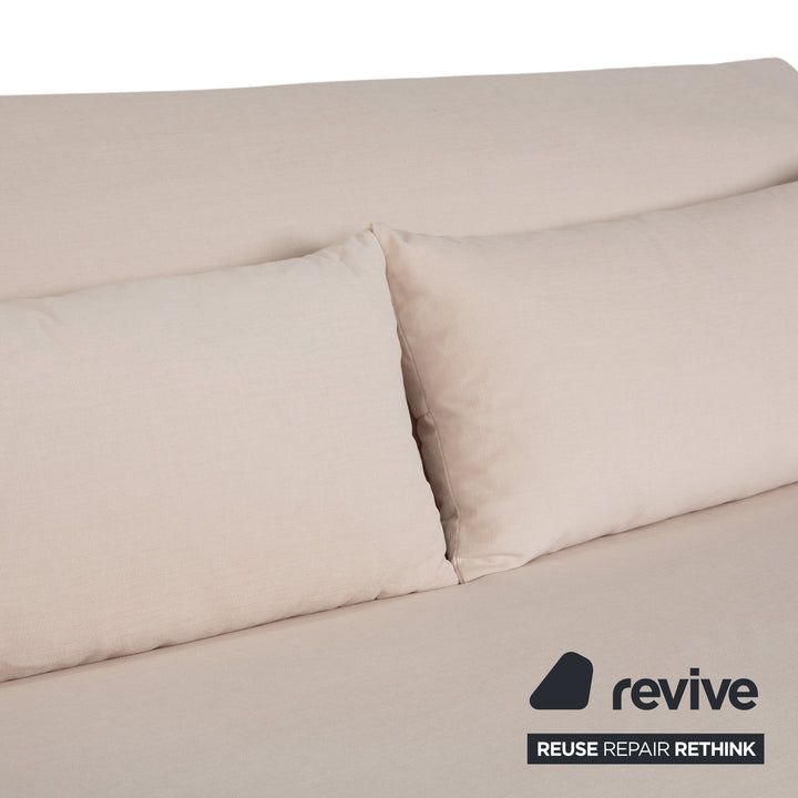 Ligne Roset Multy Dreisitzer Stoff Beige manuelle Schlaffunktion Sofa Couch Neubezug